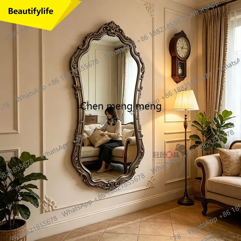 a50 European retro court style full-length mirror wall hanging American carved special-shaped full-length mirror French style
a50 European retro court style full-length mirror wall hanging American carved special-shaped full-length mirror French style