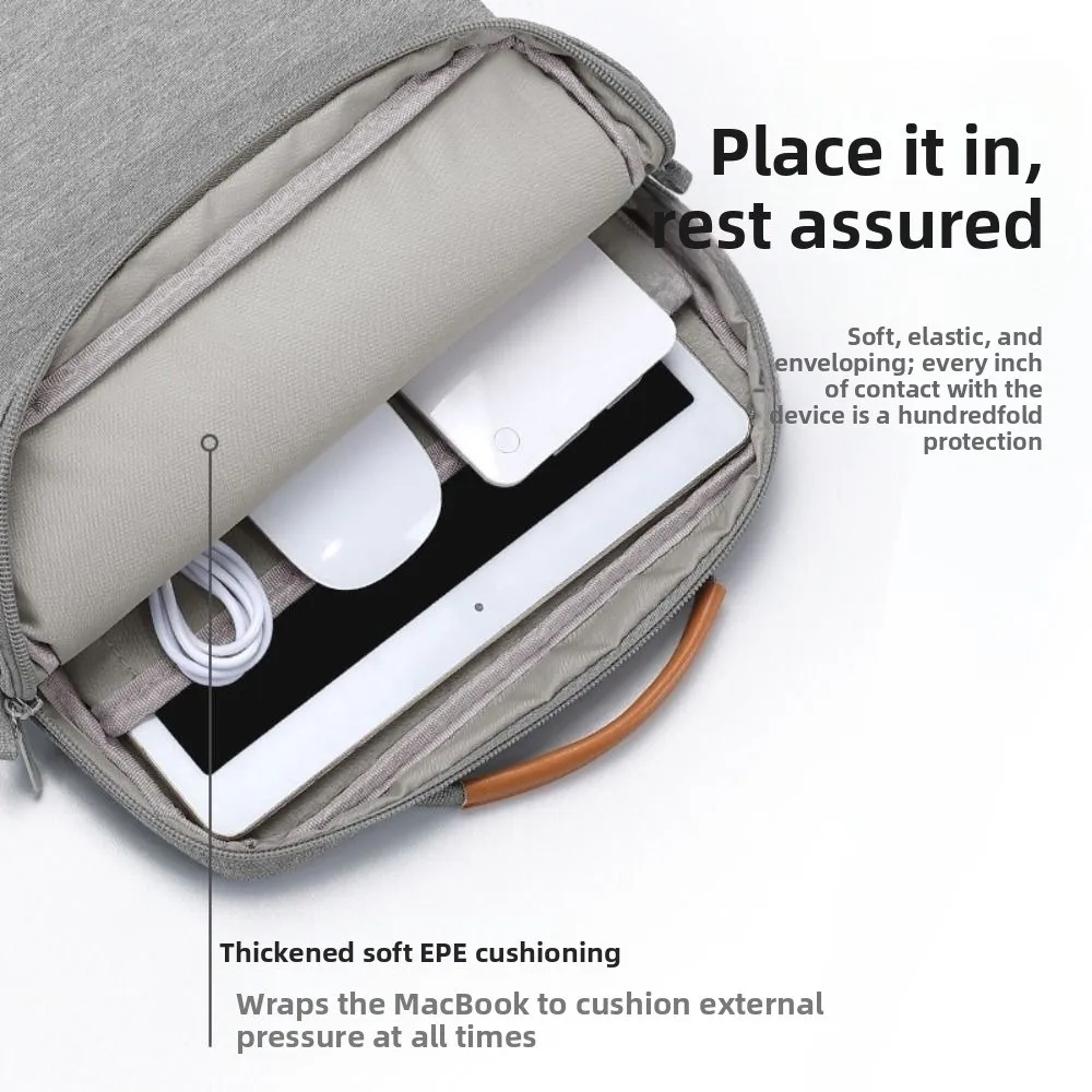 Wear Reistant Shockproof Shoulder Handle Bag Waterproof Multifunctional Tablet Shoulder Sleeve Bag Portable Laptop Pouch Student
Wear Reistant Shockproof Shoulder Handle Bag Waterproof Multifunctional Tablet Shoulder Sleeve Bag Portable Laptop Pouch Student