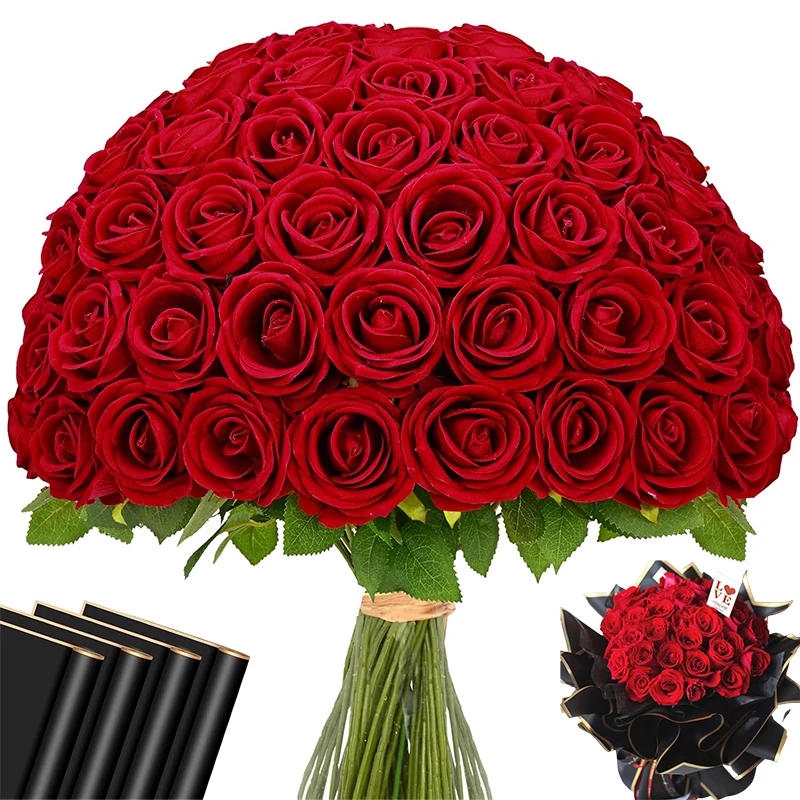 Red Roses Artificial Flowers Bulk Real Touch Velvet Roses Flowers for Wedding Centerpieces Bridal Bouquet Valentines Day Decor
Red Roses Artificial Flowers Bulk Real Touch Velvet Roses Flowers for Wedding Centerpieces Bridal Bouquet Valentines Day Decor