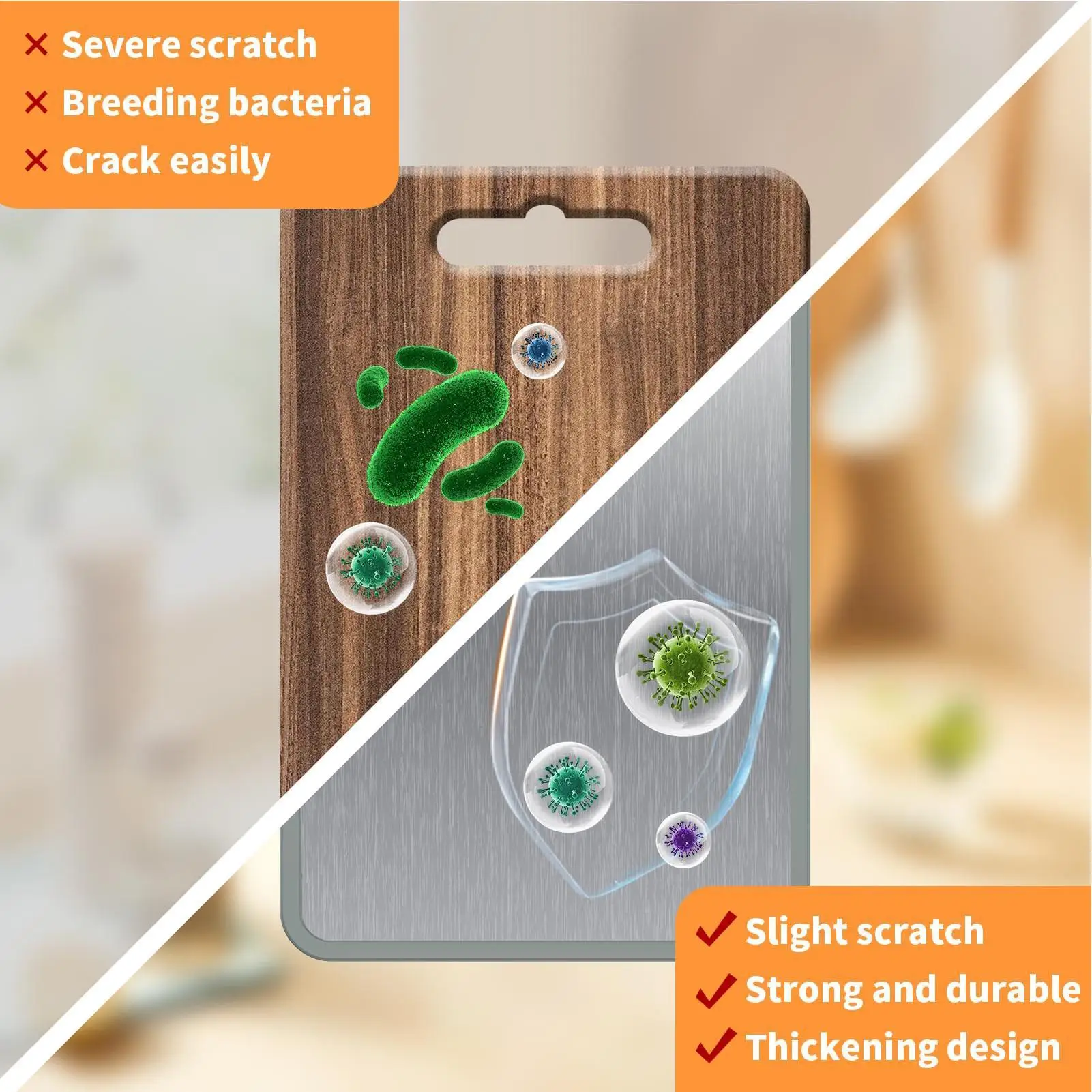 Double-Sided Cutting Board Kitchen Vegetables Fruits Board for Chopping Camping Picnic Food Handling Solution
Double-Sided Cutting Board Kitchen Vegetables Fruits Board for Chopping Camping Picnic Food Handling Solution