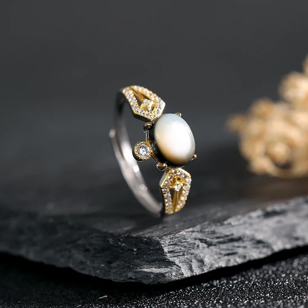 S925 Silver Women's Ring 8*6mm Black Abalone Shell Mix Color Adjustable Bands Anniversary Jewelry Gifts
S925 Silver Women's Ring 8*6mm Black Abalone Shell Mix Color Adjustable Bands Anniversary Jewelry Gifts