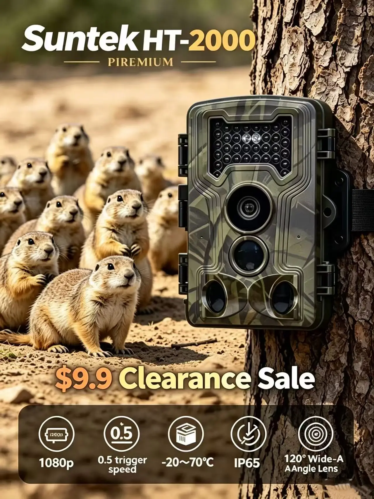 Clearance Sale Suntekcam HT-2000 1080P 24MP Hunting Trail Camera
Clearance Sale Suntekcam HT-2000 1080P 24MP Hunting Trail Camera
