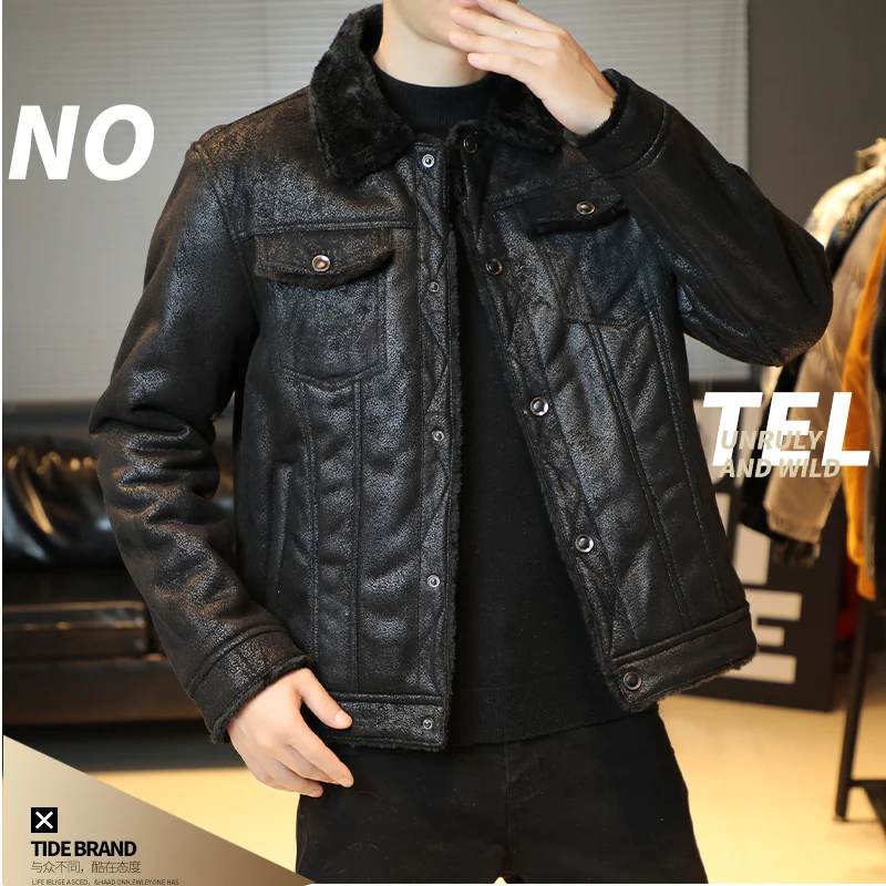 New Turn Collar Plus Size Leather Jackets Men's Outer Suede Casual Loose Fit Leather Jackets Men Motorcycle Faux Leather Jacket
New Turn Collar Plus Size Leather Jackets Men's Outer Suede Casual Loose Fit Leather Jackets Men Motorcycle Faux Leather Jacket