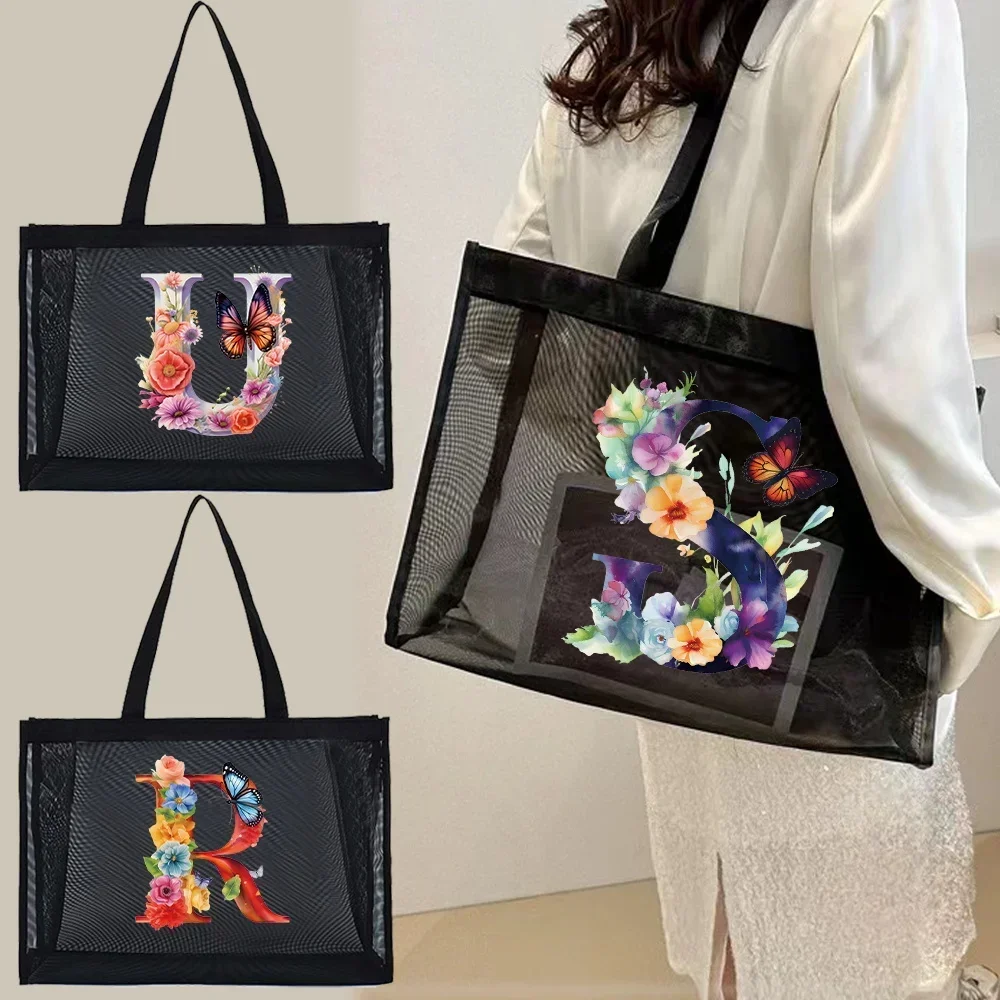 Shoulder Tote Bag Mesh Shopping Travel Storage Bags Large Capacity Handbag Women Wallets Organizer Butterfly Printing Series
Shoulder Tote Bag Mesh Shopping Travel Storage Bags Large Capacity Handbag Women Wallets Organizer Butterfly Printing Series