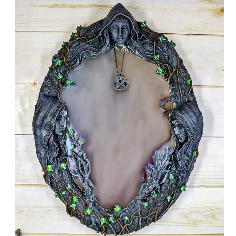 Mirror Hanging Triple Goddess Triple Moon Goddess Mirror Ornament Home Decoration Accessories Resin Craft Korean Room Decor
Mirror Hanging Triple Goddess Triple Moon Goddess Mirror Ornament Home Decoration Accessories Resin Craft Korean Room Decor