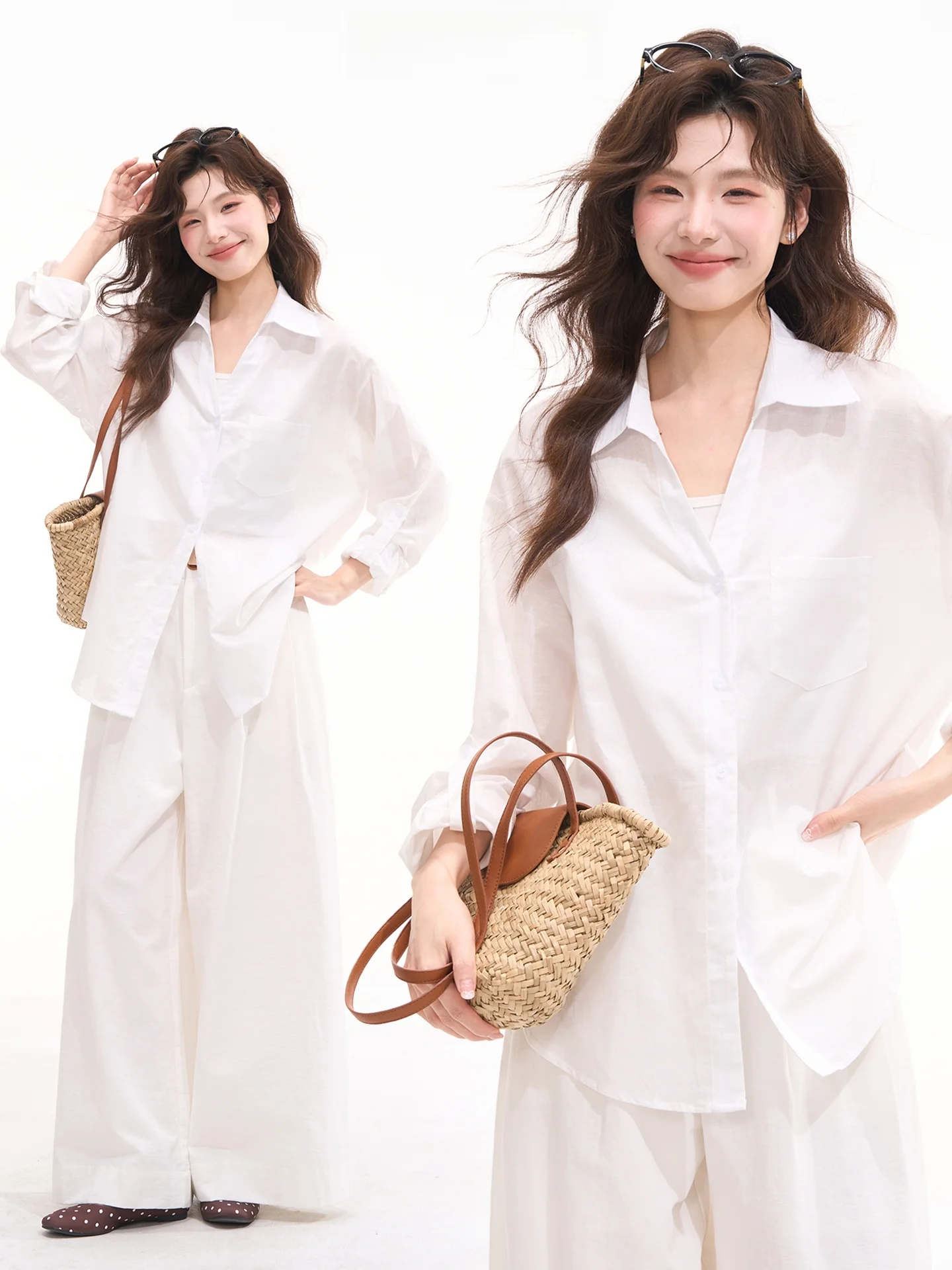 Minimalist Fashion Women's Long Sleeve V-Neck Shirt Sun Protection Cotton Blend Casual Shirt Summer Stripe Pattern
Minimalist Fashion Women's Long Sleeve V-Neck Shirt Sun Protection Cotton Blend Casual Shirt Summer Stripe Pattern