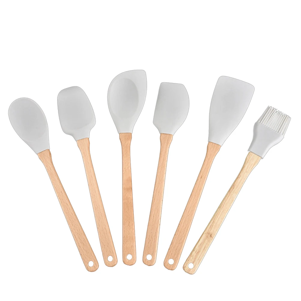 6 Pcs Scraper Set Heat Resistant Non Stick Cooking Utensils Grey Silicone Kitchen Gadgets Cookware Tools Lightweight
6 Pcs Scraper Set Heat Resistant Non Stick Cooking Utensils Grey Silicone Kitchen Gadgets Cookware Tools Lightweight