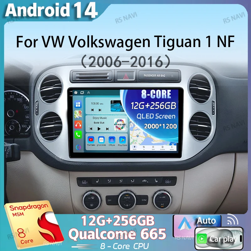 Android 14 Wireless CarPlay Auto Car Radio for VW Volkswagen Tiguan 1 NF 2006-2016 Multimedia Video Player Stereo GPS 2din Navi
Android 14 Wireless CarPlay Auto Car Radio for VW Volkswagen Tiguan 1 NF 2006-2016 Multimedia Video Player Stereo GPS 2din Navi