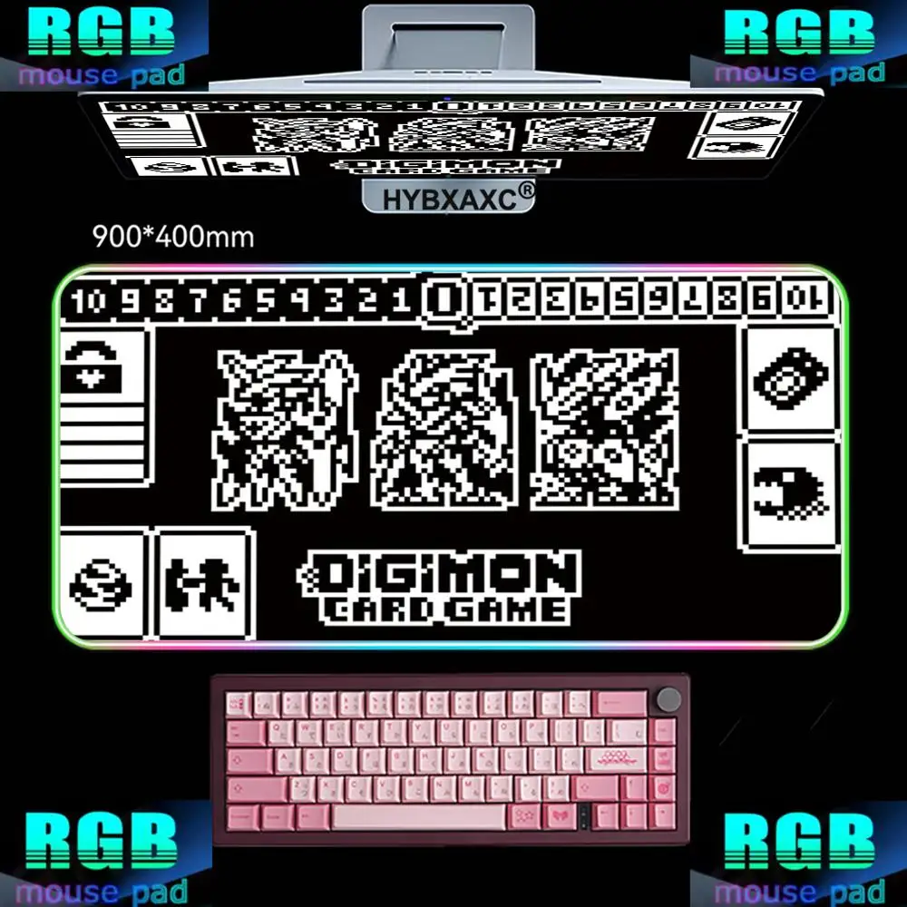 RGB LED HD New Non-Slip Digimon Playmat XXL Thick Custom Card Game PlayMat Durable Children Desk Mat Anime Collection Gift
RGB LED HD New Non-Slip Digimon Playmat XXL Thick Custom Card Game PlayMat Durable Children Desk Mat Anime Collection Gift