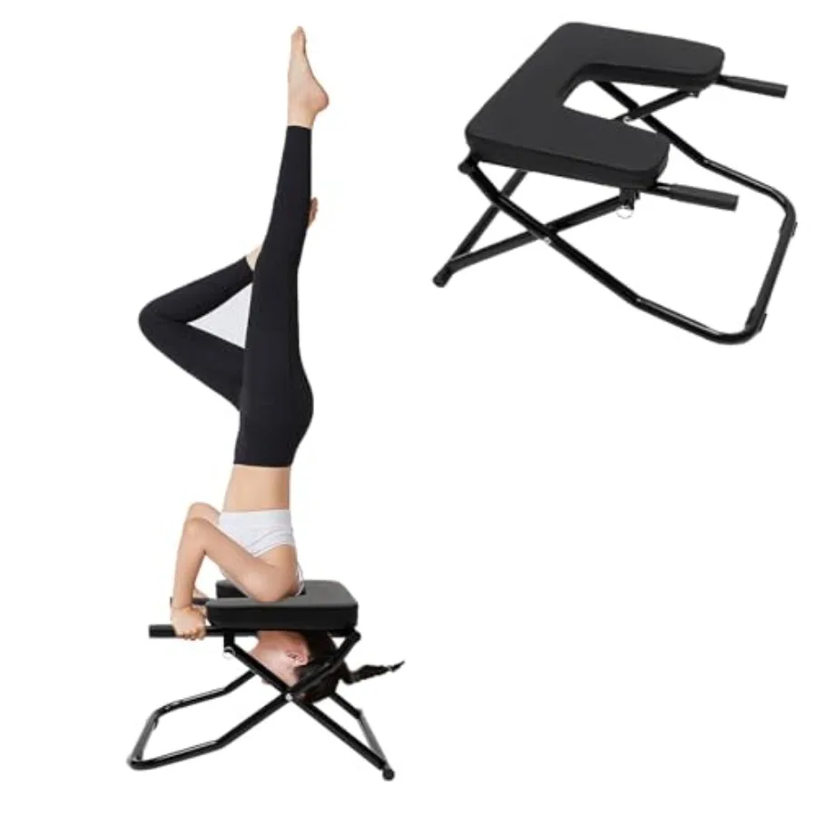 Yoga Headstand Bench, Yoga Inversion Chair Headstand Prop Upside Down Chair Yoga Head Stand Inversion Stool for Practice Head S
Yoga Headstand Bench, Yoga Inversion Chair Headstand Prop Upside Down Chair Yoga Head Stand Inversion Stool for Practice Head S