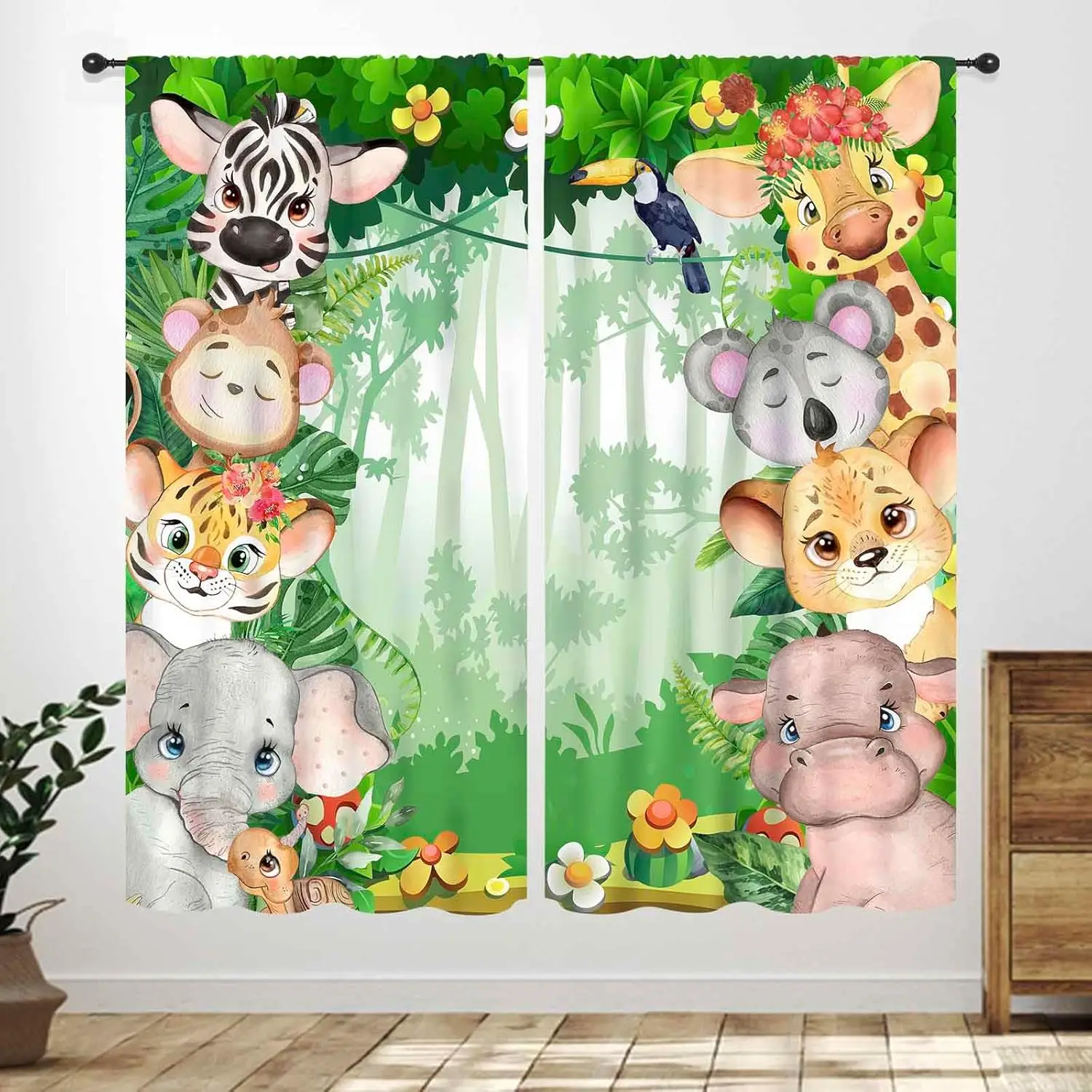 Шторы с изображением животных джунглей, мультяшные сафари, животные, лев, жираф, слон, тропические лесные листья, детская спальня, гостиная, детская комната
Шторы с изображением животных джунглей, мультяшные сафари, животные, лев, жираф, слон, тропические лесные листья, детская спальня, гостиная, детская комната