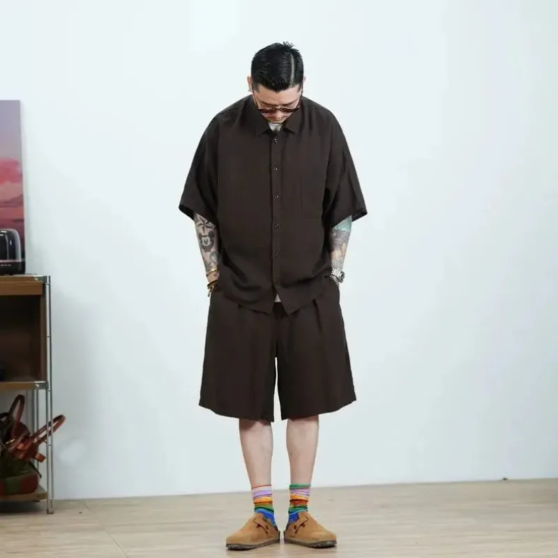 Summer Men's Cotton Linen Loose Fit Shirt and Shorts Set American Retro Style Big Size 150kg Casual Cool
Summer Men's Cotton Linen Loose Fit Shirt and Shorts Set American Retro Style Big Size 150kg Casual Cool