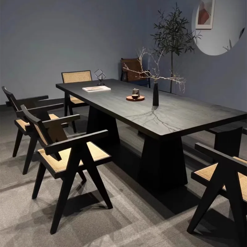 Wooden Unique Dining Table Kawaii Light Luxury Big 4 Chairs Restaurant Tables Living Room Black Mesas Comedor Luxury Furniture
Wooden Unique Dining Table Kawaii Light Luxury Big 4 Chairs Restaurant Tables Living Room Black Mesas Comedor Luxury Furniture