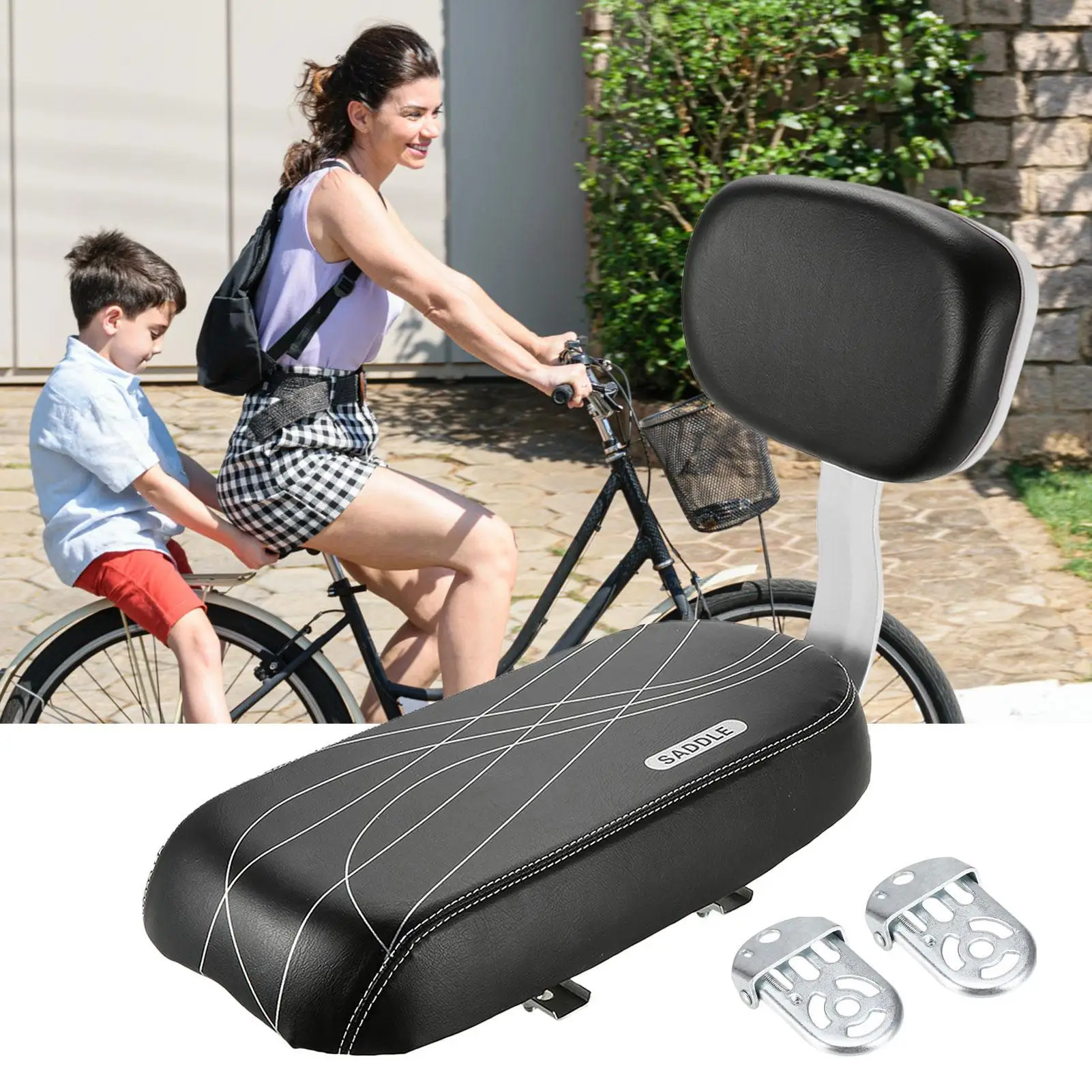 Child Cycling Rear Seat Saddle With Armrest And Footrest Pedal Kid Bicycle Back Seat Mat Including Backrest For Cycling Part
Child Cycling Rear Seat Saddle With Armrest And Footrest Pedal Kid Bicycle Back Seat Mat Including Backrest For Cycling Part