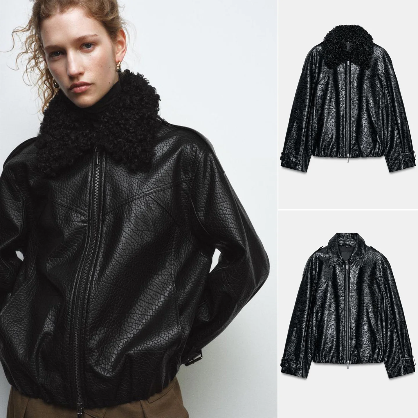 Женская весенняя куртка-пилот из искусственной кожи с эффектом матовой кожи, с длинными рукавами, воротником-стойкой и застежкой-молнией
Женская весенняя куртка-пилот из искусственной кожи с эффектом матовой кожи, с длинными рукавами, воротником-стойкой и застежкой-молнией