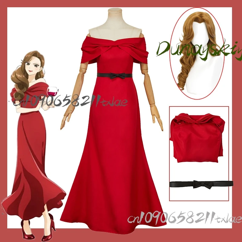 Reiko Houshou Red Gown Wig Set Halloween Cosplay Graduation Party Dress Detective-Themed Elegance Nazotoki wa Dinner no Ato de
Reiko Houshou Red Gown Wig Set Halloween Cosplay Graduation Party Dress Detective-Themed Elegance Nazotoki wa Dinner no Ato de