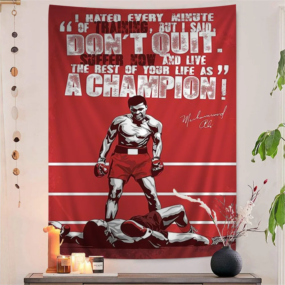 Muhammad Ali Motivational Quote Cartoon Tapestry Art Science Fiction Room Home Decor Wall Hanging Home Decor
Muhammad Ali Motivational Quote Cartoon Tapestry Art Science Fiction Room Home Decor Wall Hanging Home Decor