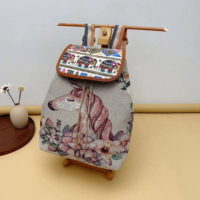 Casual Ethnic Style Backpack Retro Embroidery Knitted Shoulder Bag Lightweight Ladies School Bag Fabric Ethnic Style Backpacks
Casual Ethnic Style Backpack Retro Embroidery Knitted Shoulder Bag Lightweight Ladies School Bag Fabric Ethnic Style Backpacks
