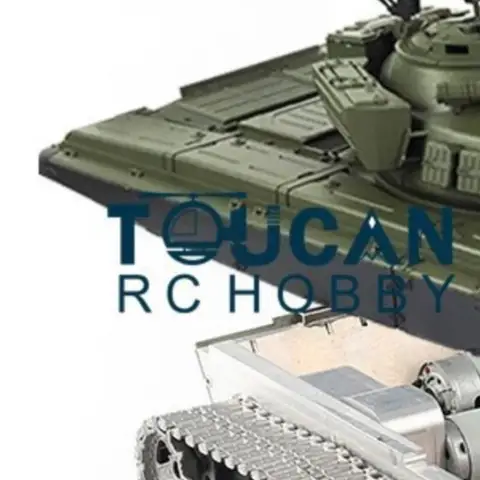 Henglong HL 1/16 T72 Tank 3939 Metal Chassis Tracks Wheel 360° Turret BB Infrared Gift Toys