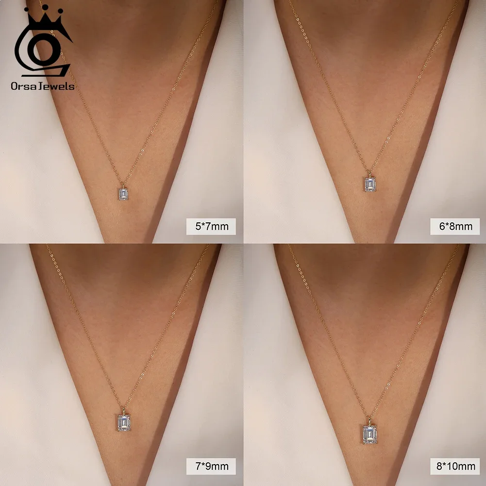 ORSA JEWELS Изумрудная огранка 1 карат 2 карата 3 карата 4 карата Муассанит Диаметр D Цвет 925 Серебряное ожерелье с подвеской для женщин Ювелирные изделия SMON09
ORSA JEWELS Изумрудная огранка 1 карат 2 карата 3 карата 4 карата Муассанит Диаметр D Цвет 925 Серебряное ожерелье с подвеской для женщин Ювелирные изделия SMON09