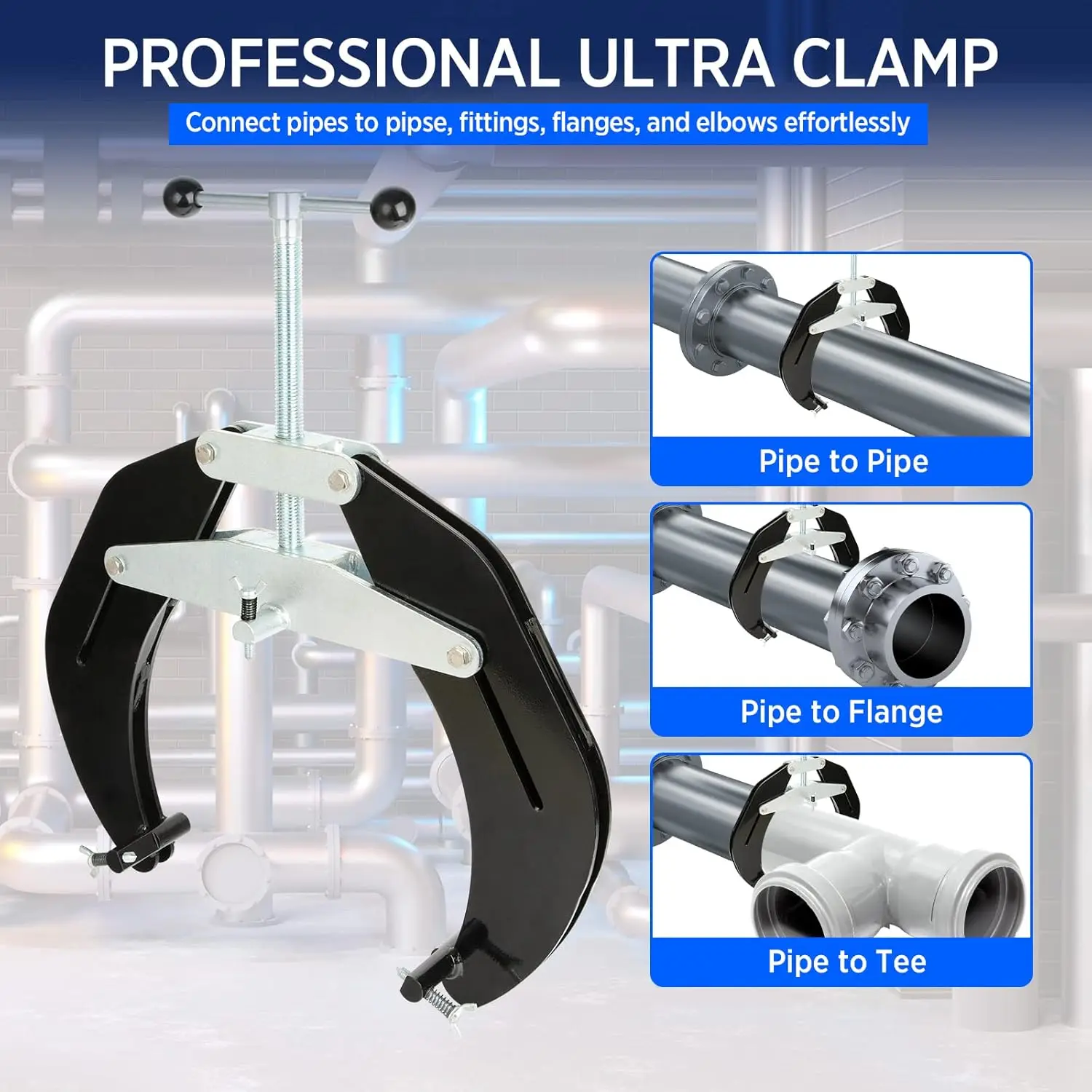 Lightweight Steel Pipe Clamp 5 12 In High Strength Ultra Quick Acting Screws Black Industrial Grade Alignment Tool
Lightweight Steel Pipe Clamp 5 12 In High Strength Ultra Quick Acting Screws Black Industrial Grade Alignment Tool