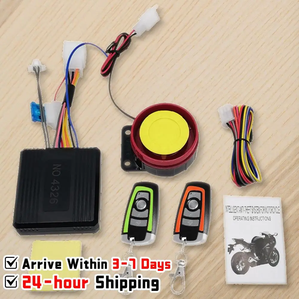 12V Car Alarm System 1-Way Motorcycle Immobilizer Remote Control Burglar Keyless Entry Siren Motorbike Alarm System
12V Car Alarm System 1-Way Motorcycle Immobilizer Remote Control Burglar Keyless Entry Siren Motorbike Alarm System