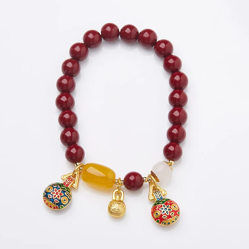 Natural Raw Ore Purple Gold Sand Bracelet Beaded Women's Gold Swallowing Beast Family of Three Cinnabar Bracelet Gifts
Natural Raw Ore Purple Gold Sand Bracelet Beaded Women's Gold Swallowing Beast Family of Three Cinnabar Bracelet Gifts