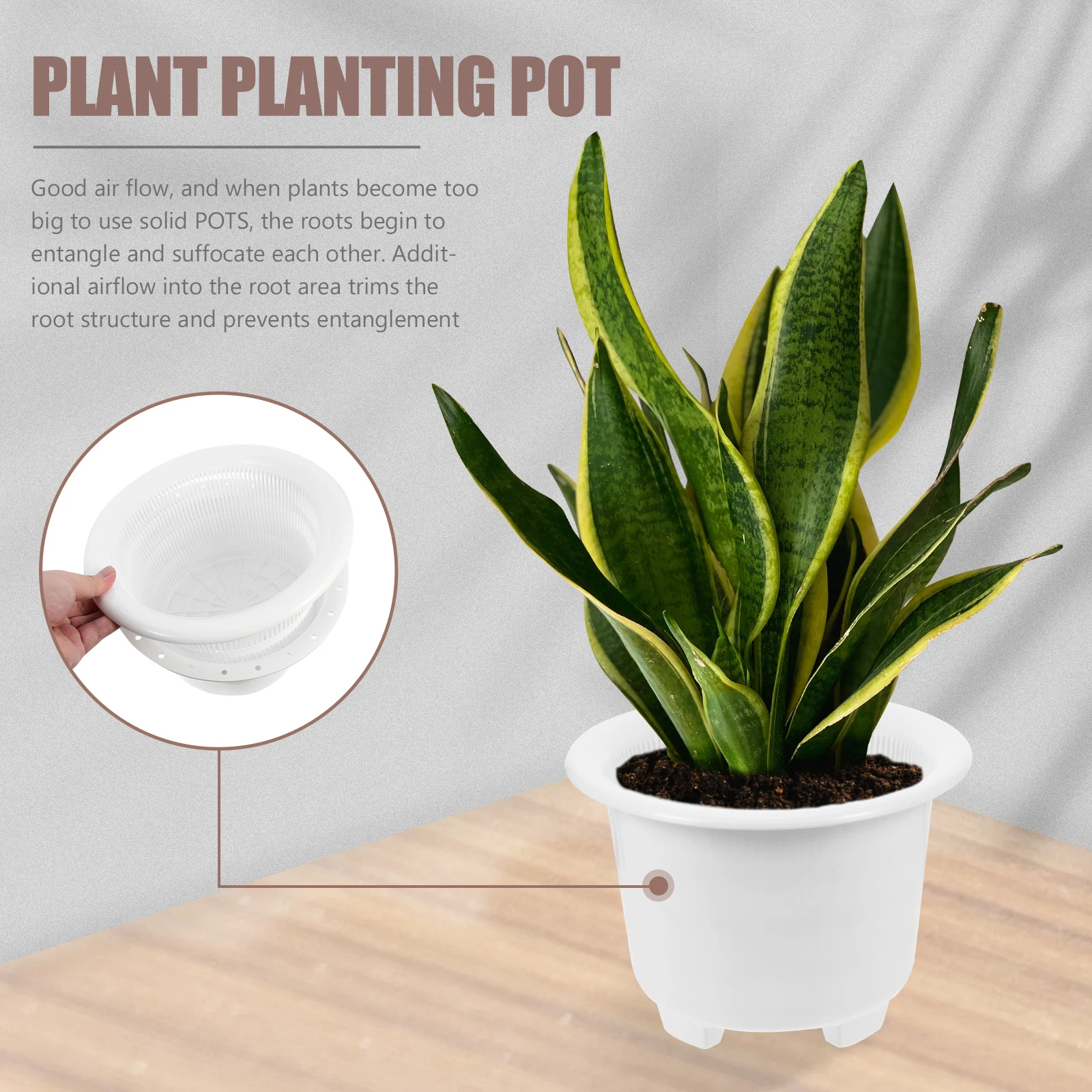 1 set Plastic Double Layer Flower Pot Durable Orchid Plant Container Multipurpose Garden Supply Planting Pots For Indoor Outdoor
1 set Plastic Double Layer Flower Pot Durable Orchid Plant Container Multipurpose Garden Supply Planting Pots For Indoor Outdoor