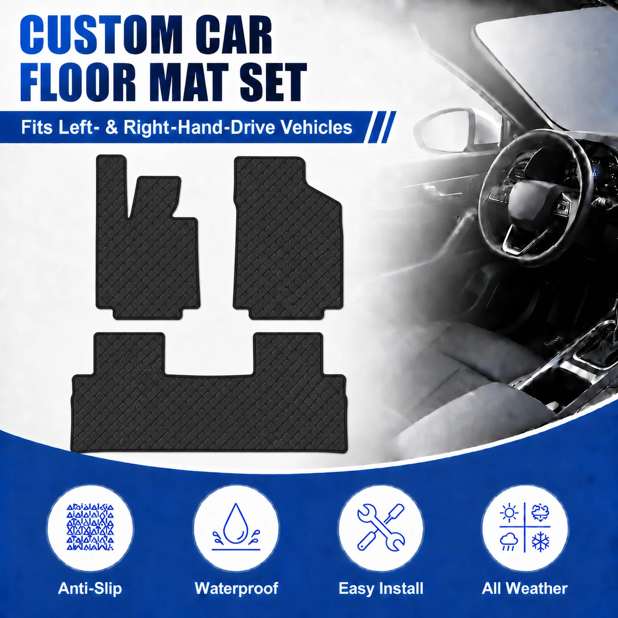 Customized Car Floor Mats for iCAUR V27 2026-On All-Weather Waterproof Anti-slip Flat Floor Liners Car Interior Accessories
Customized Car Floor Mats for iCAUR V27 2026-On All-Weather Waterproof Anti-slip Flat Floor Liners Car Interior Accessories