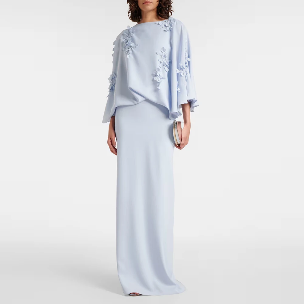 Вечерние платья из крепа для женщин Vestidos de festa Элегантное коктейльное платье русалки небесно-голубого цвета с цветочной аппликацией для выпускного вечера فساتين سهرة
Вечерние платья из крепа для женщин Vestidos de festa Элегантное коктейльное платье русалки небесно-голубого цвета с цветочной аппликацией для выпускного вечера فساتين سهرة