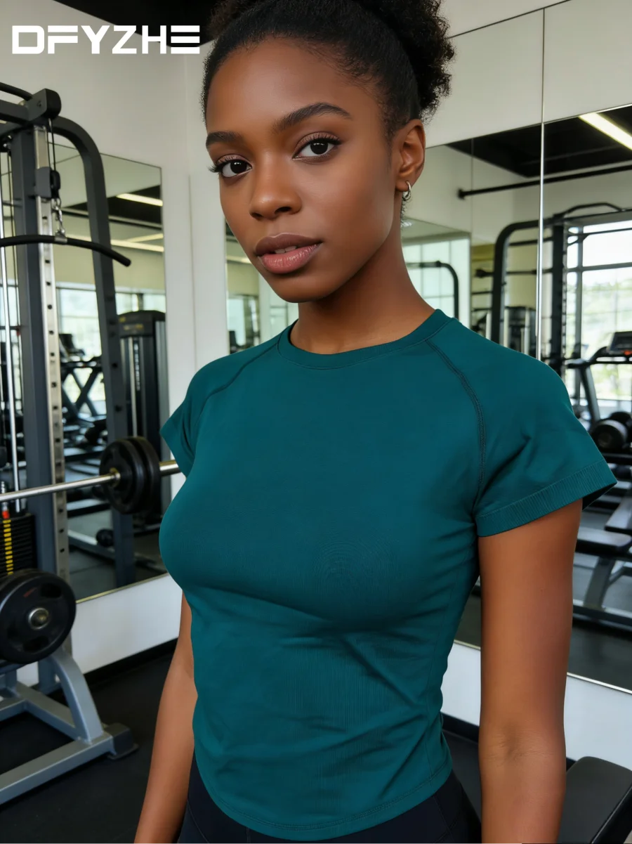Новая женская спортивная футболка DFYZHE 2026 года с коротким рукавом, круглым вырезом, бесшовная, эластичная, для йоги и фитнеса
Новая женская спортивная футболка DFYZHE 2026 года с коротким рукавом, круглым вырезом, бесшовная, эластичная, для йоги и фитнеса