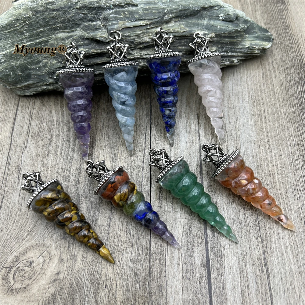 Antique Unicorn Horn Divination Pendulum Reiki Pendant Healing Crystal Quartz Natural Stone Necklace Pendant MY230477
Antique Unicorn Horn Divination Pendulum Reiki Pendant Healing Crystal Quartz Natural Stone Necklace Pendant MY230477