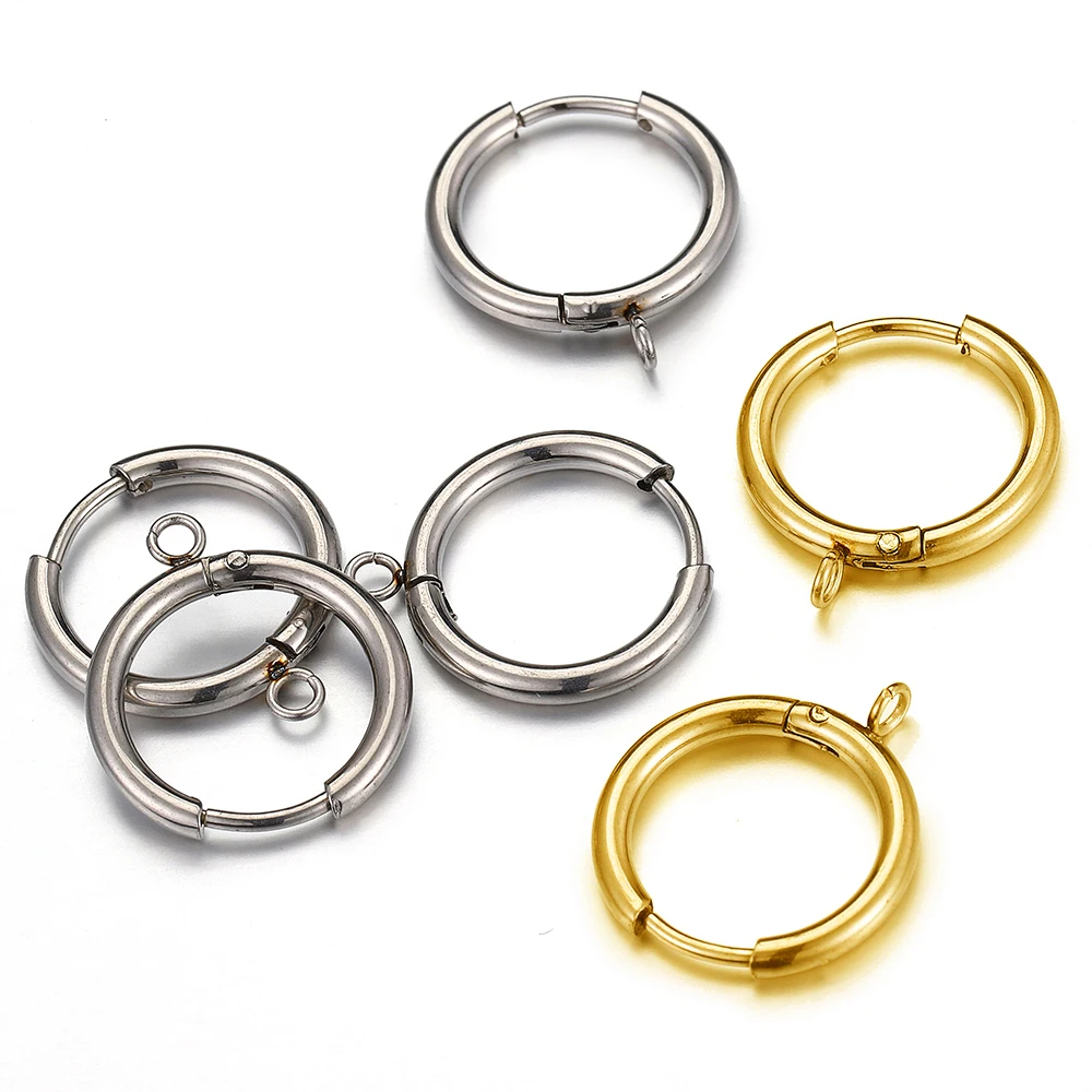 10pcs Stainless Steel Gold Color Earring Hooks with Loop Round Ear Post with Open Jump Ring for DIY Jewelry Making Components
10pcs Stainless Steel Gold Color Earring Hooks with Loop Round Ear Post with Open Jump Ring for DIY Jewelry Making Components