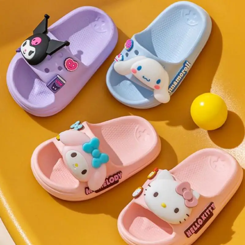 HOT New Style Sanrio Kuromi Summer Cartoon Kawaii Children's Slippers Anti Slip Wear Resistant Home Comfort Breathable Sandals
HOT New Style Sanrio Kuromi Summer Cartoon Kawaii Children's Slippers Anti Slip Wear Resistant Home Comfort Breathable Sandals