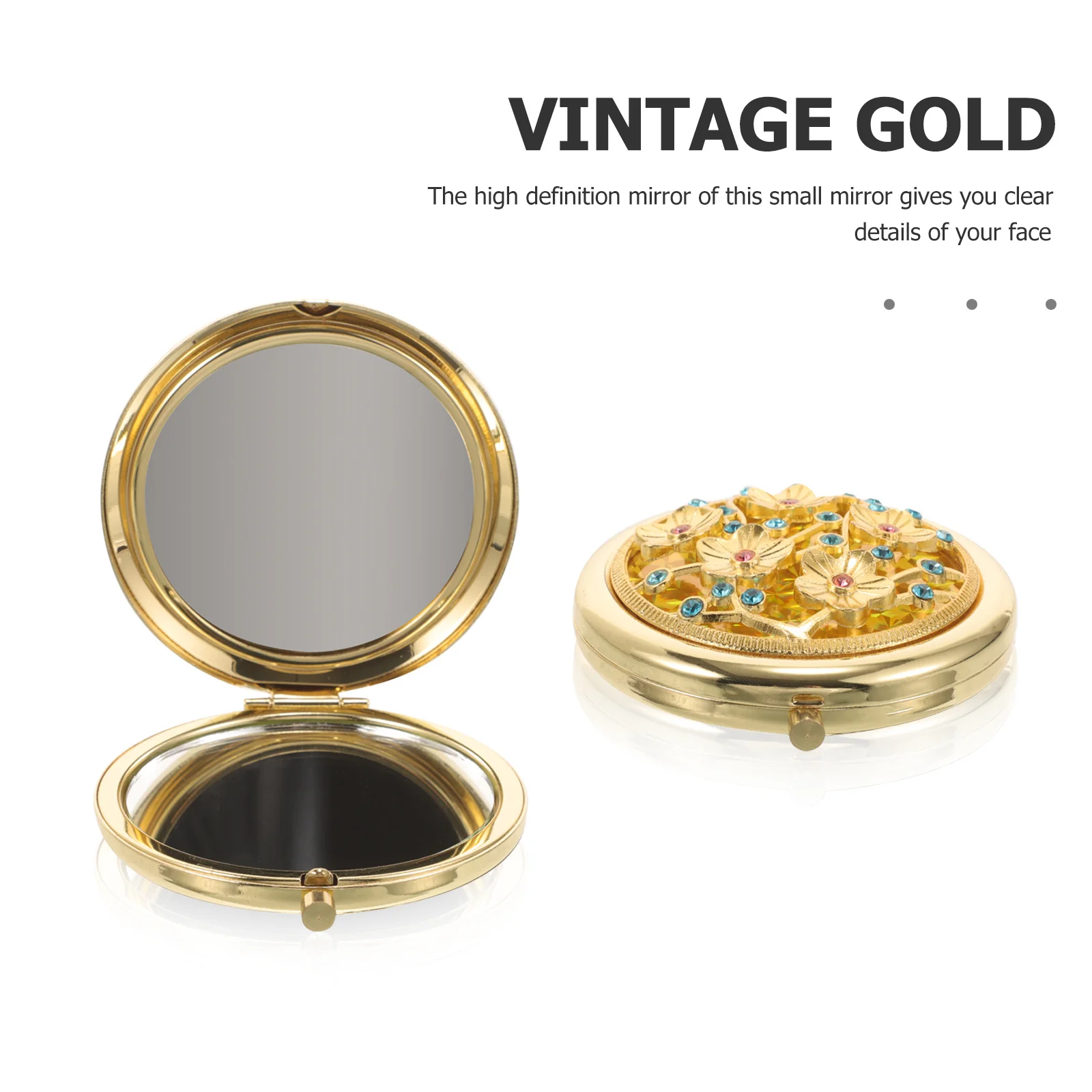 Retro Gold Pocket Mirror Compact Small Hand Mirror for Women Clear Reflection Portable Makeup Tool for Travel Bag Essentials
Retro Gold Pocket Mirror Compact Small Hand Mirror for Women Clear Reflection Portable Makeup Tool for Travel Bag Essentials