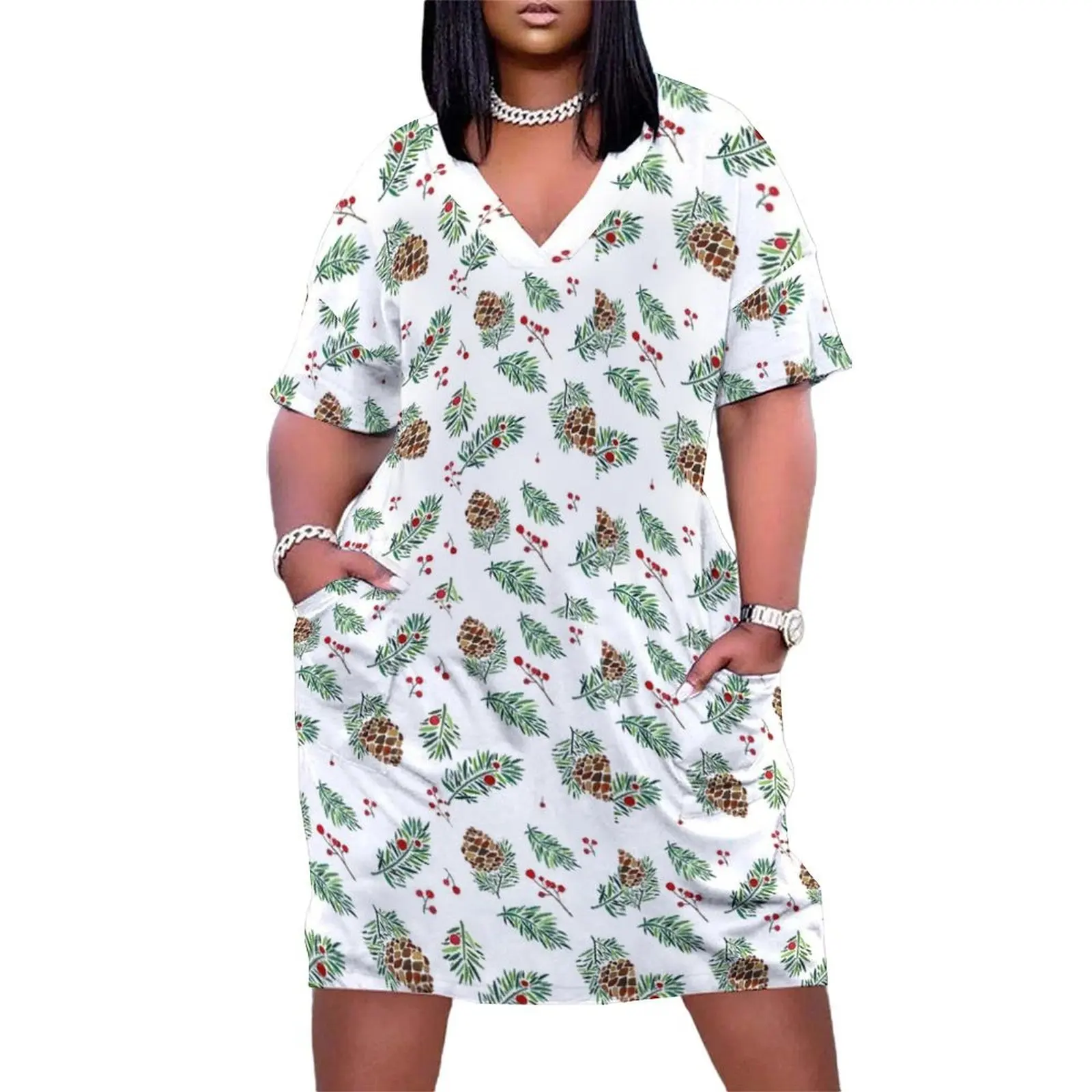 Christmas Holiday Pack Loose Pocket Dress women's summer clothing 2025 Female clothing
Christmas Holiday Pack Loose Pocket Dress women's summer clothing 2025 Female clothing