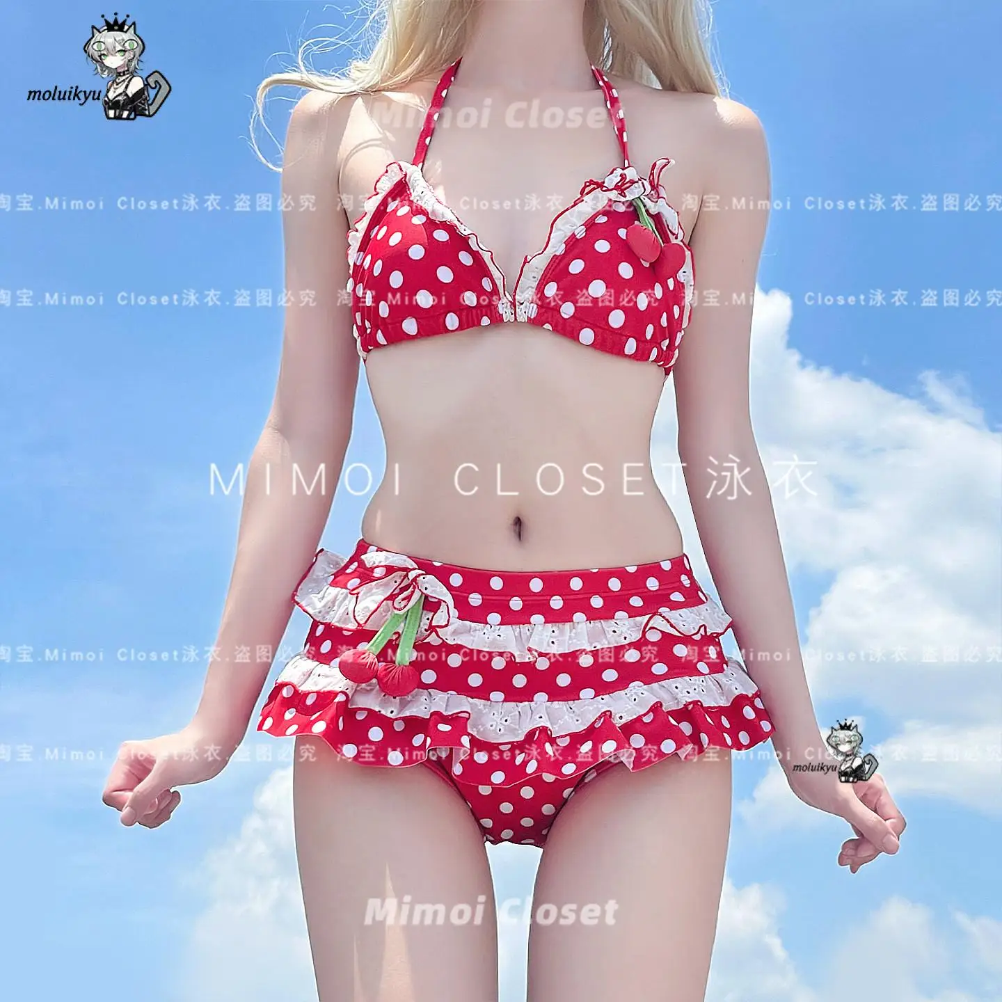 Kawaii 2Pcs Sweetheart Girls Y2K Japanese Cute Bikini Suit Cartoon Polka Dot Printing Suspender Tube Top Skirt Swimwear Gift
Kawaii 2Pcs Sweetheart Girls Y2K Japanese Cute Bikini Suit Cartoon Polka Dot Printing Suspender Tube Top Skirt Swimwear Gift