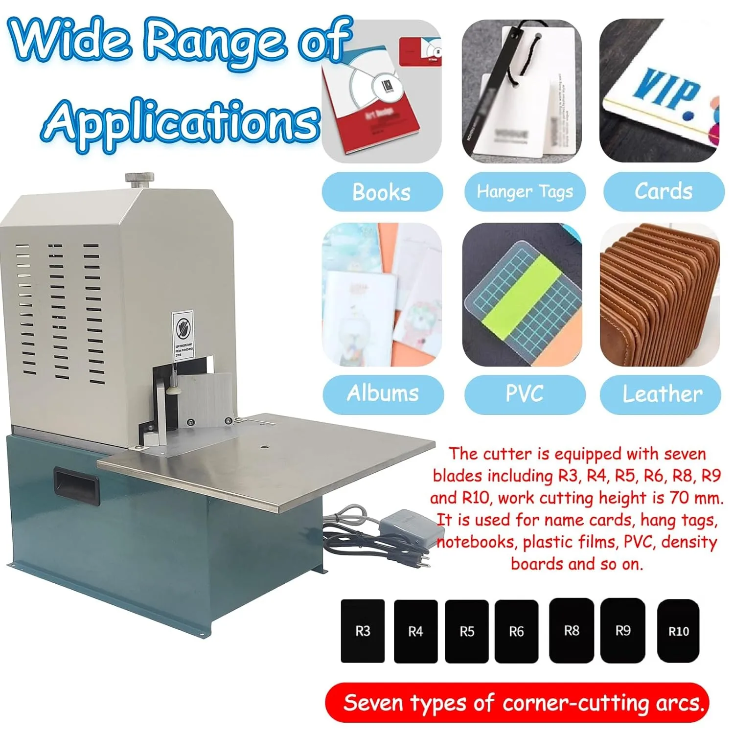 Electric Business PVC Card Condition with PLC Motor Paper Cutting Electric Book Round Corner Cutter Machine
Electric Business PVC Card Condition with PLC Motor Paper Cutting Electric Book Round Corner Cutter Machine