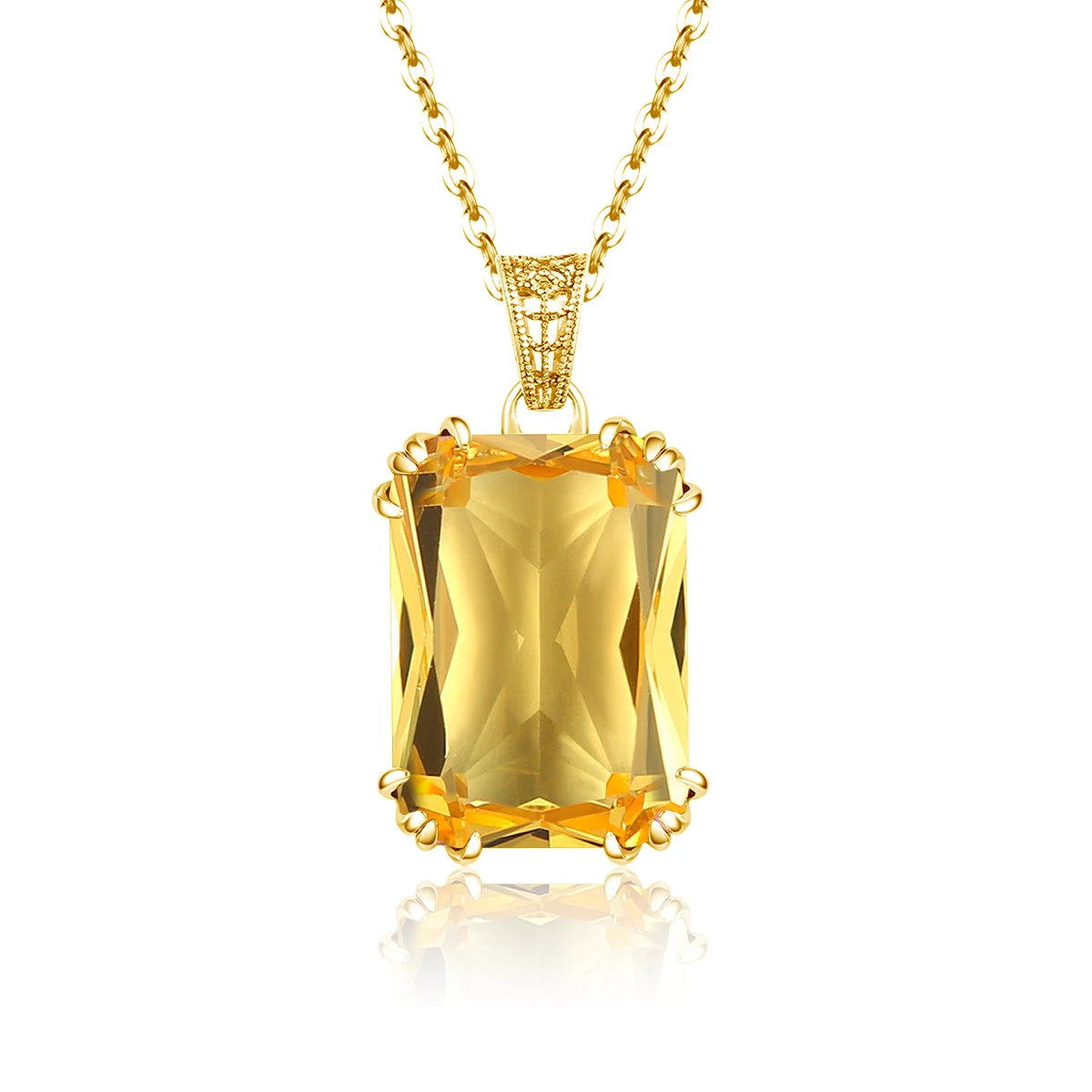 Luxury Shiny 13*18mm Citrine Necklace For Women With Stone Solid 925 Sterling Silver Female jewelry Trend Delicate Pendant Gift
Luxury Shiny 13*18mm Citrine Necklace For Women With Stone Solid 925 Sterling Silver Female jewelry Trend Delicate Pendant Gift