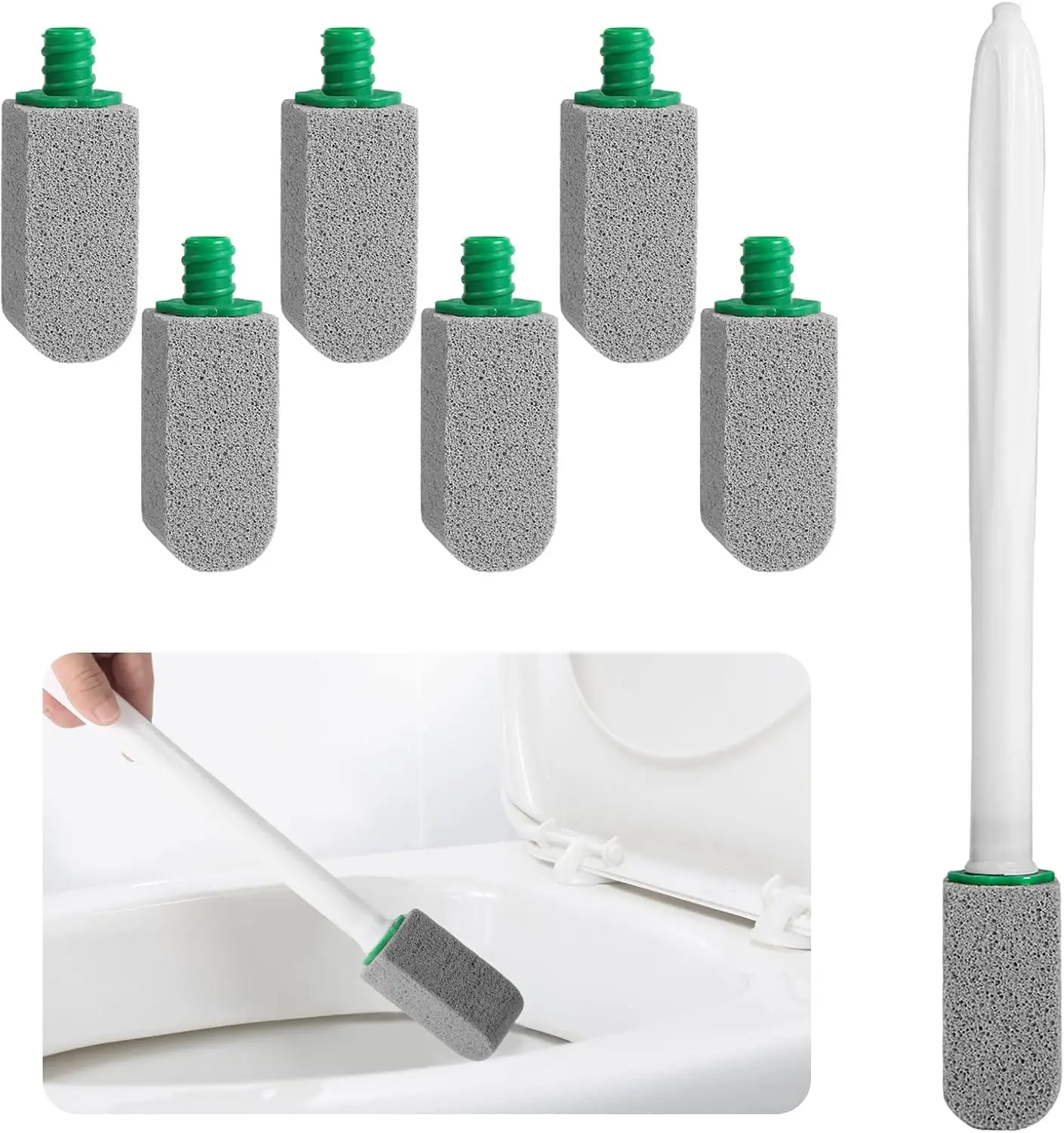 Pumice Stone Toilet Cleaner with Handle, Removes Hard Water Stains and Rust for Toilets, Sinks, Grills
Pumice Stone Toilet Cleaner with Handle, Removes Hard Water Stains and Rust for Toilets, Sinks, Grills