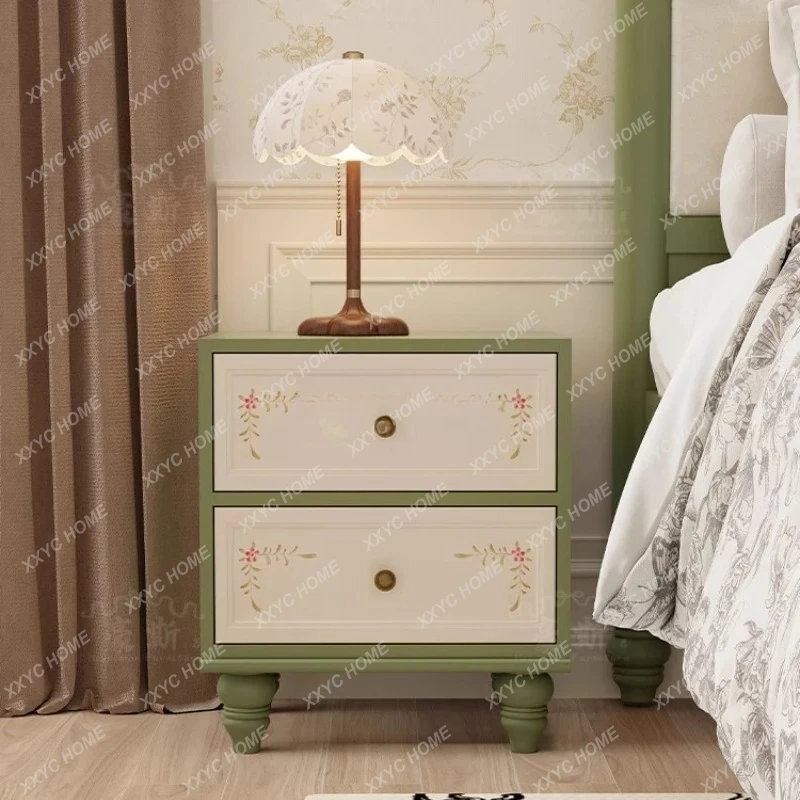 pastoral retro style painted bedside sofa drawer side cabinet two bucket bedroom bedside storage
pastoral retro style painted bedside sofa drawer side cabinet two bucket bedroom bedside storage