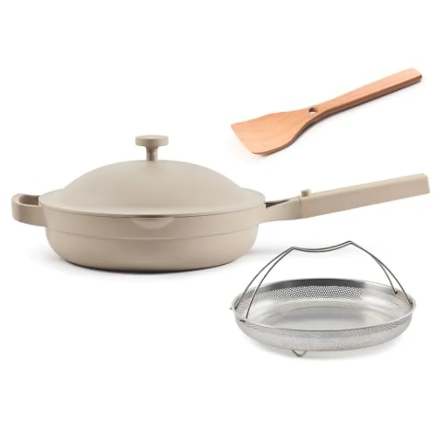 Always Pan 2.0 Ceramic Pan with Modular Lid, er Basket and Spatula Patented 10-in-1 Nonstick, Non-Toxic Cookware Made Without P
Always Pan 2.0 Ceramic Pan with Modular Lid, er Basket and Spatula Patented 10-in-1 Nonstick, Non-Toxic Cookware Made Without P