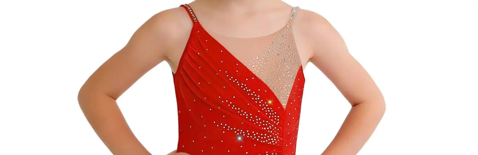 Kids Girls Rhythmic Gymnastics Dance Costume Sleeveless Spaghetti Straps Ruched Mesh Patchwork Rhinestones Color Block Dress
Kids Girls Rhythmic Gymnastics Dance Costume Sleeveless Spaghetti Straps Ruched Mesh Patchwork Rhinestones Color Block Dress