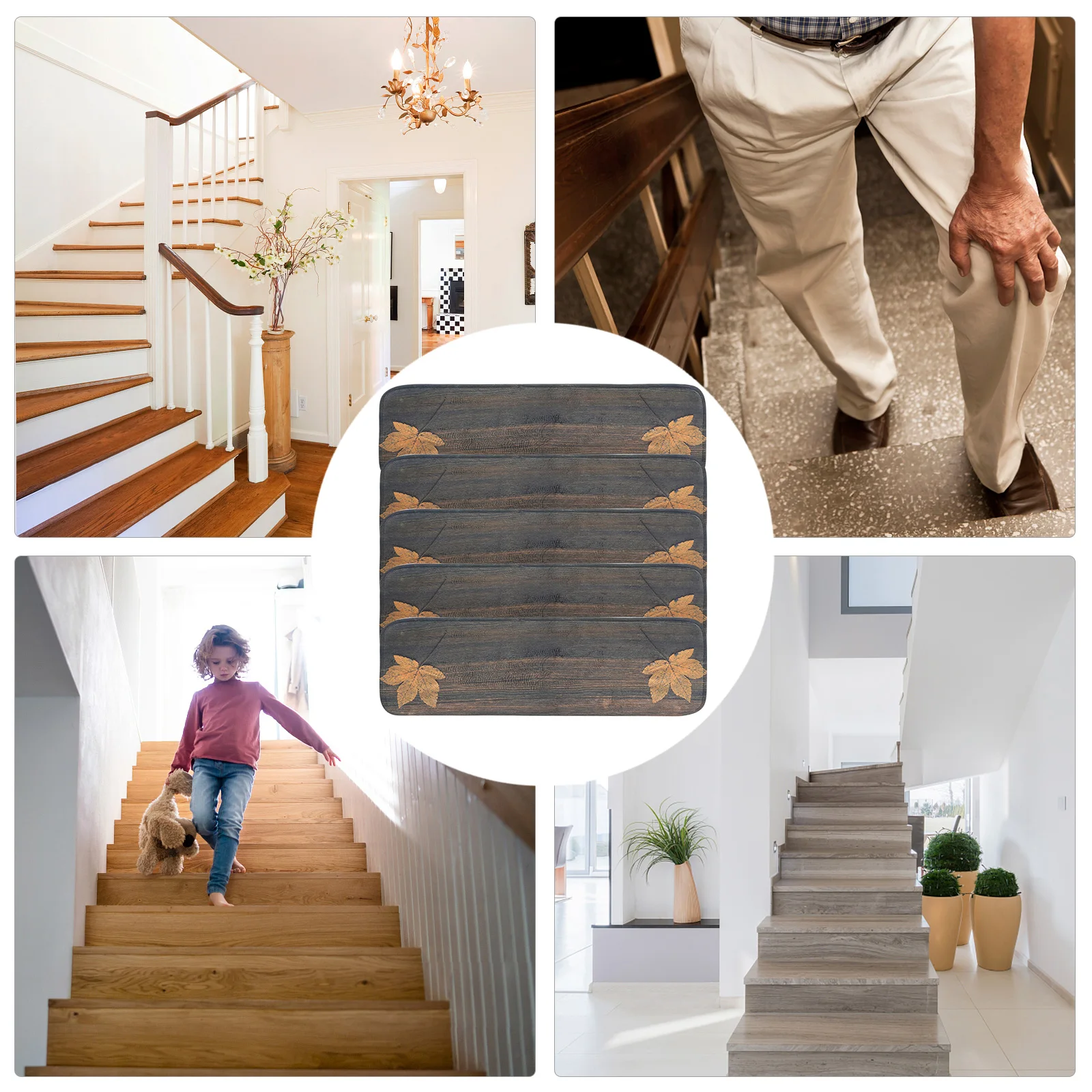 5pcs Treads Mat Non-Skid Anti-Slip Self-Adhesive Step Pads Carpet Covers For Wood Stairs Vintage Decorative Floor Protection
5pcs Treads Mat Non-Skid Anti-Slip Self-Adhesive Step Pads Carpet Covers For Wood Stairs Vintage Decorative Floor Protection