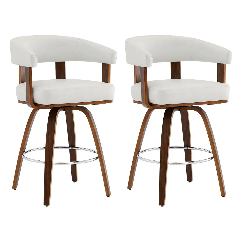 Swivel Counter Height Barstools Set of 2, FSC Certified Faux Leather holstered Bar Stools with Back and Armrest for Kitchen I
Swivel Counter Height Barstools Set of 2, FSC Certified Faux Leather holstered Bar Stools with Back and Armrest for Kitchen I
