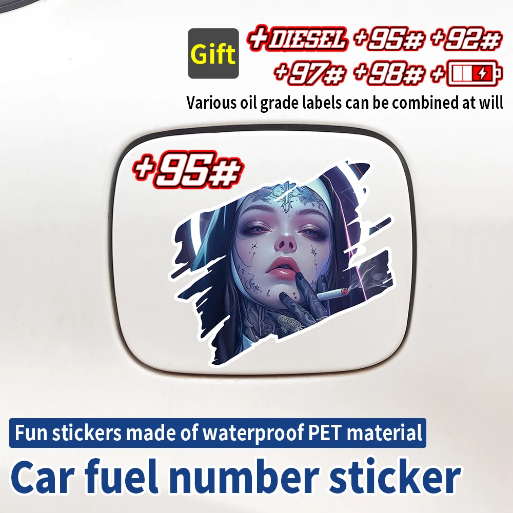 Gothic Nun Sister Car Fuel Tank Cap Stickers Car Personality Side Window Glass Decor Sticker Fuel Number Sticker Accessories
Gothic Nun Sister Car Fuel Tank Cap Stickers Car Personality Side Window Glass Decor Sticker Fuel Number Sticker Accessories