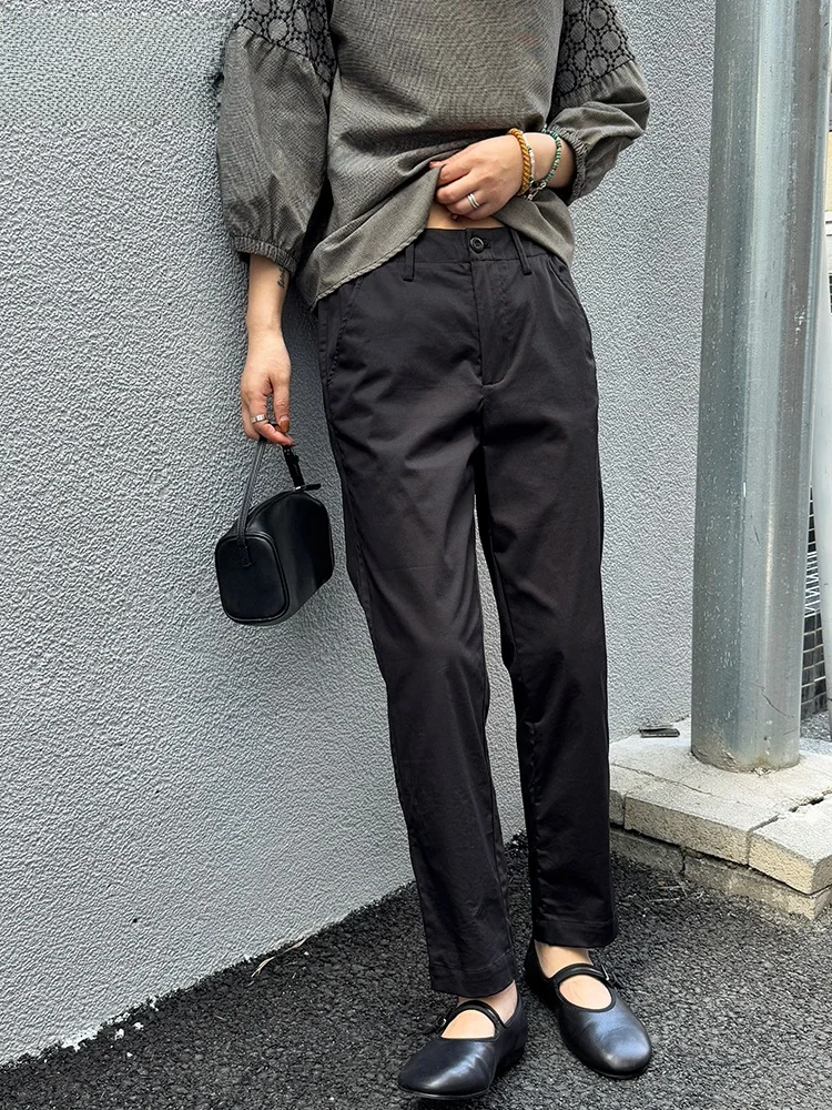 Брюки прямого кроя Slim Fit, длиной девять десятых, тонкие повседневные брюки-цигареты, женские, модные, летние, новинка, из тонкого хлопкового смешанного материала
Брюки прямого кроя Slim Fit, длиной девять десятых, тонкие повседневные брюки-цигареты, женские, модные, летние, новинка, из тонкого хлопкового смешанного материала