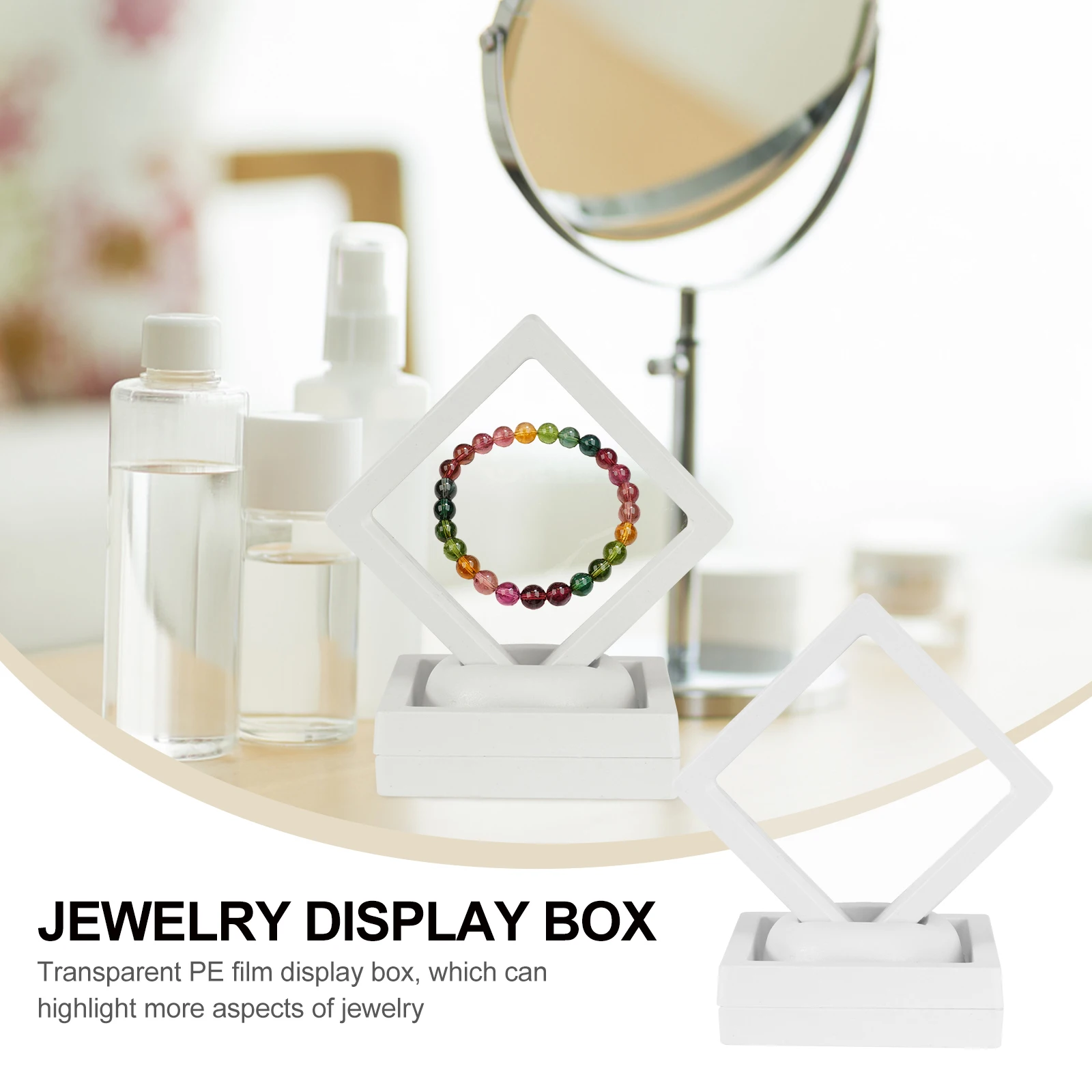 6 Pcs Ring Jewelry Display Box Case Earrings Clear Bracelet Holder White Suspension Packing Transparent Frames Floating 
6 Pcs Ring Jewelry Display Box Case Earrings Clear Bracelet Holder White Suspension Packing Transparent Frames Floating