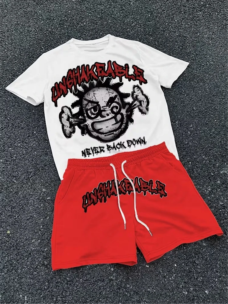 Cool Cartoon 3D Printed Men's Casual Short-sleeved Shirts And Casual Shorts, Outdoor Street Fashion Trend Men's 2pcs Summer Set
Cool Cartoon 3D Printed Men's Casual Short-sleeved Shirts And Casual Shorts, Outdoor Street Fashion Trend Men's 2pcs Summer Set