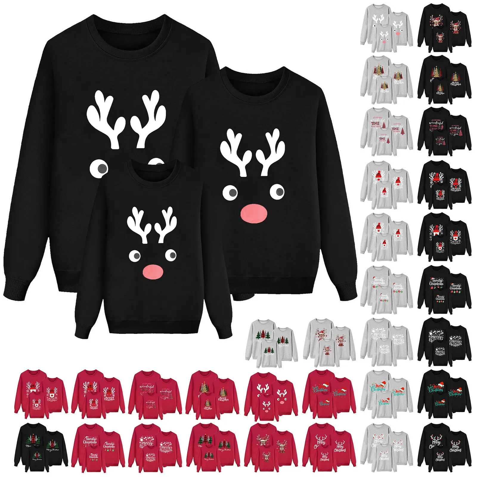 Christmas Family Set Women Men Children Funny Christmas Sweater Crew Neck With Pajamas for Christmas Winter Home Warm Pullovers
Christmas Family Set Women Men Children Funny Christmas Sweater Crew Neck With Pajamas for Christmas Winter Home Warm Pullovers